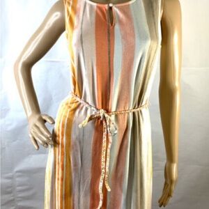 CHICO’S Watercolor Maxi Sleeveless Dress – Size 1 (6–8)